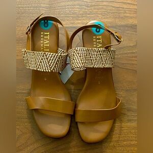 Italian Shoemakers Infamous Brown Woven Sandals